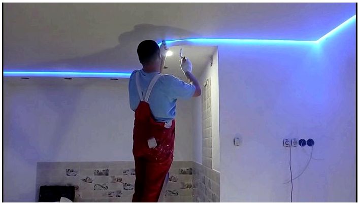 Как сделать натяжной потолок с подсветкойнатяжной