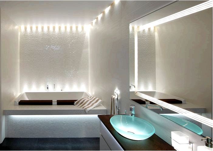 Как выбрать освещение для ванной комнаты? Выбор правильного освещения и типы ламп
